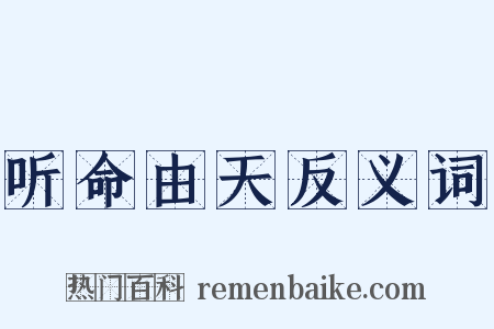 听命由天反义词是什么意思的图片